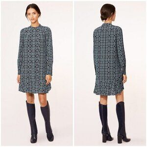 💕TORY BURCH💕 Massey Shirt Dress  ~ 100% Silk Black Pompidou 2